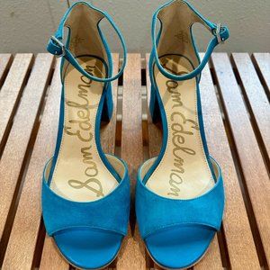 NWOT Sam Edelman Teal Women's Susie Heeled Sandal // Size 9